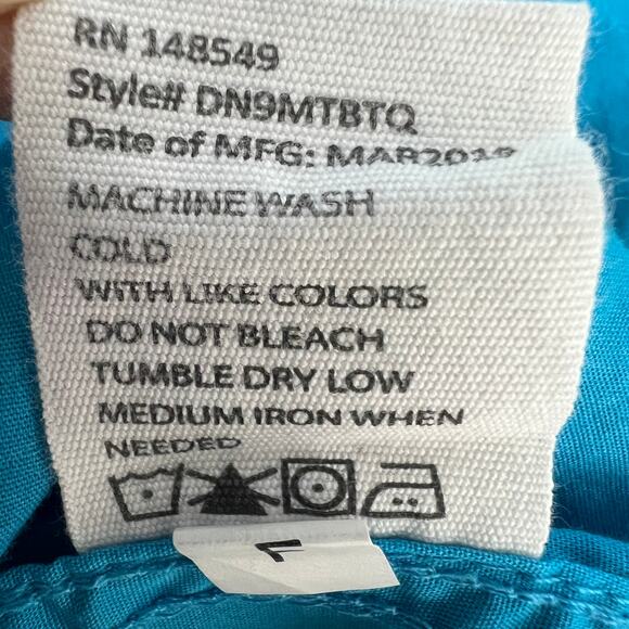 Paper Denim & Cloth Button Down Short Sleeve Women's Blue Shirt Size Medium Slim - Picture 11 of 13